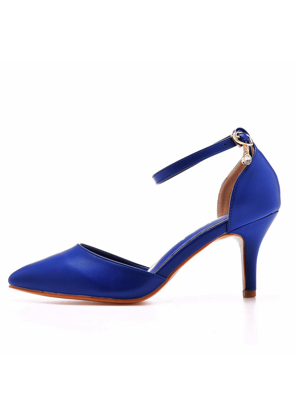 Roycebridal Women's Wedding Shoes Pointed Toe Ankle Strap Stiletto Heels