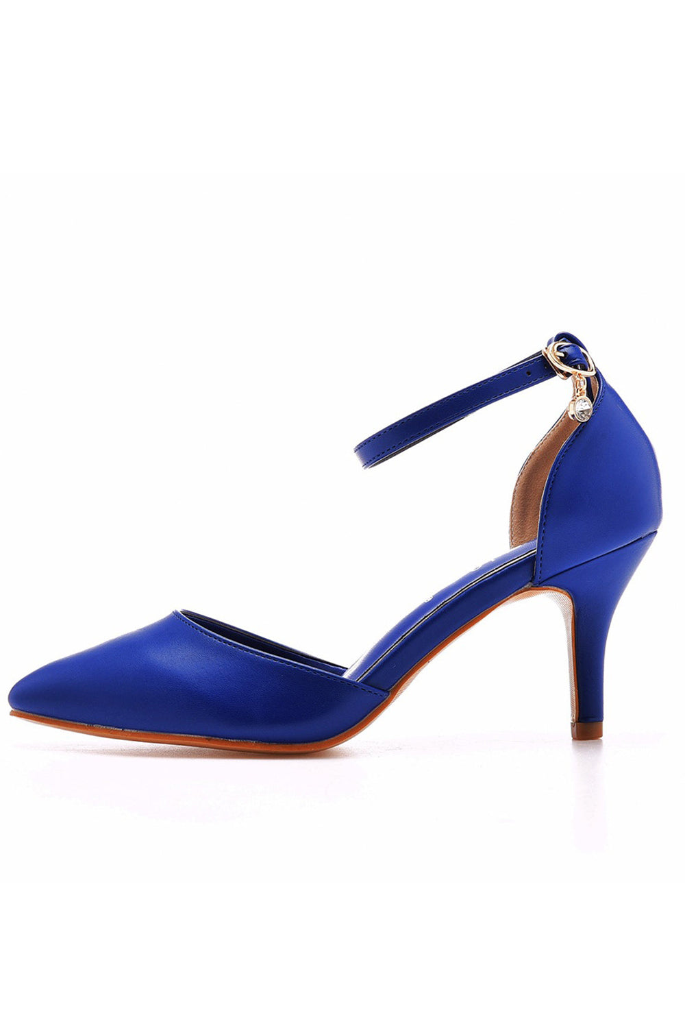 Roycebridal Women's Wedding Shoes Pointed Toe Ankle Strap Stiletto Heels