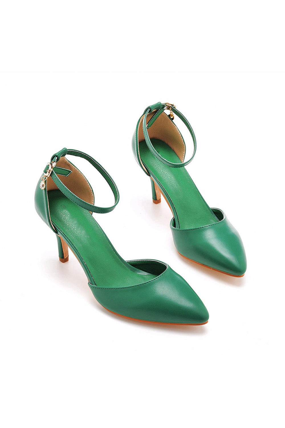 Roycebridal Women's Wedding Shoes Pointed Toe Ankle Strap Stiletto Heels