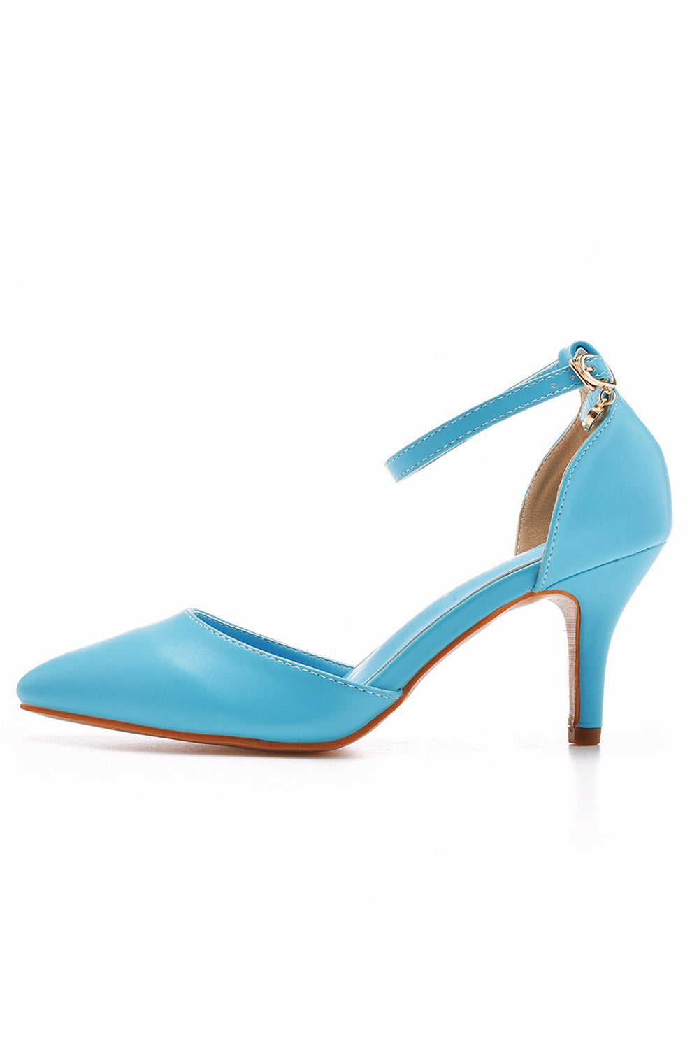 Roycebridal Women's Wedding Shoes Pointed Toe Ankle Strap Stiletto Heels