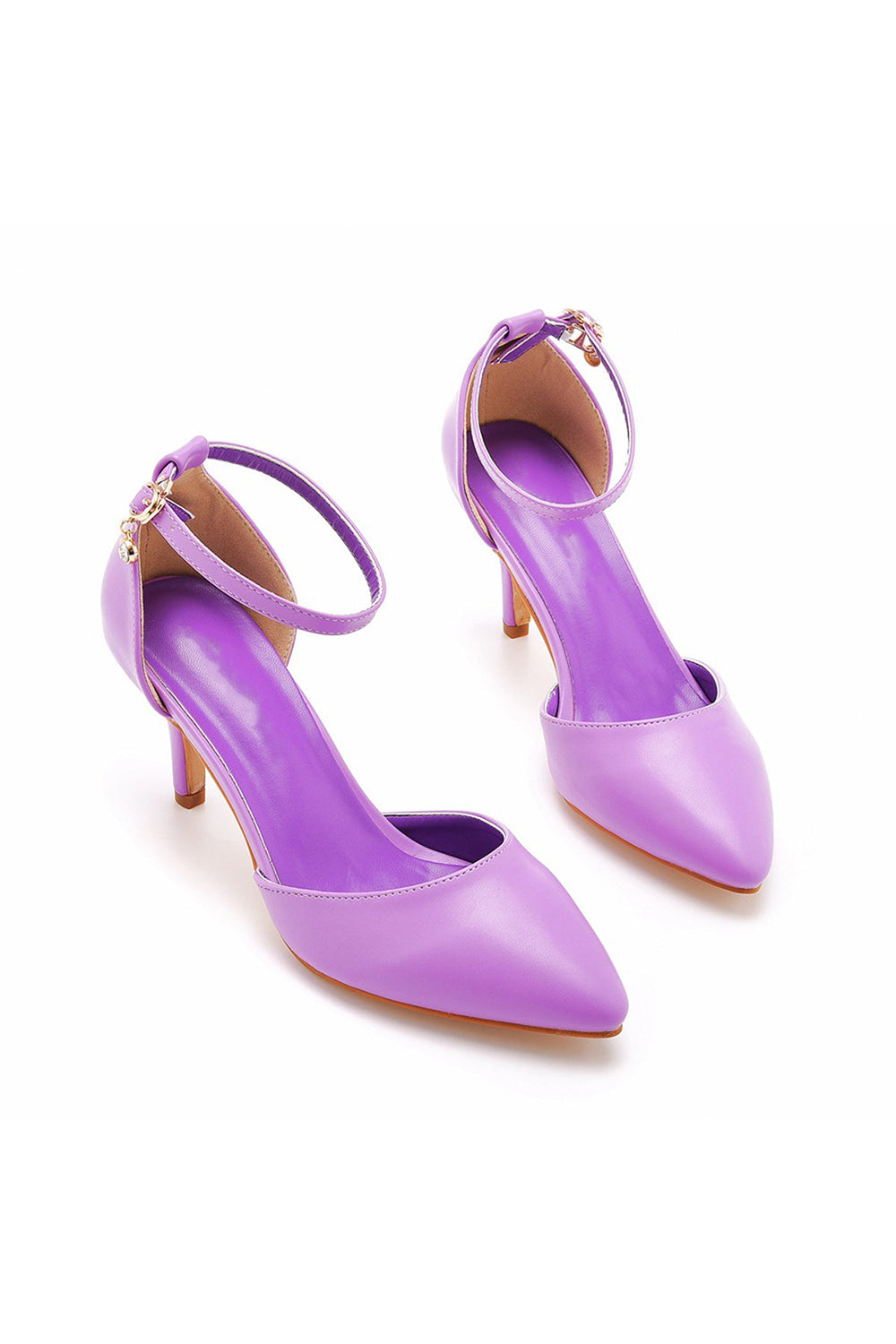 Roycebridal Women's Wedding Shoes Pointed Toe Ankle Strap Stiletto Heels