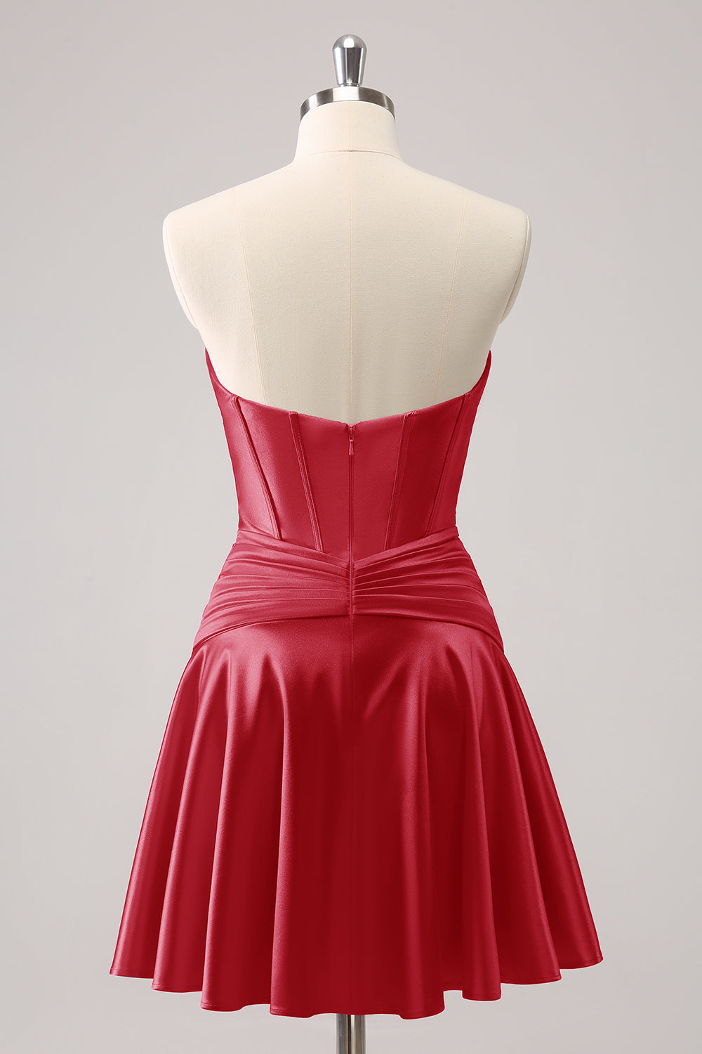 Cute Burgundy A Line Sweetheart Criss Cross Corset Homecoming Dress with Ruffles