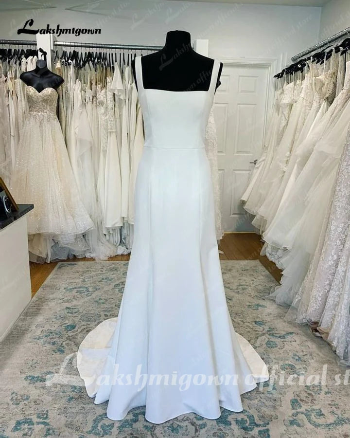Roycebridal Boho Brautkleider Spitze Applikationen A-Linie Rückenfrei Hofschleppe Brautkleid Vestido De Novia