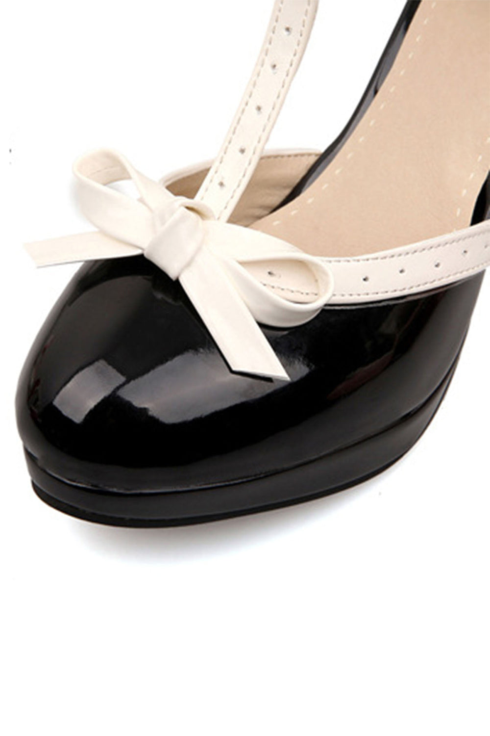 Chaussures à talons hauts avec nœud rétro Roycebridal