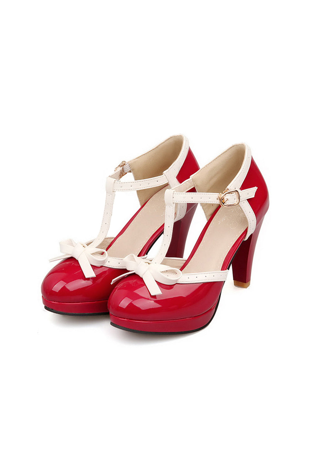 Chaussures à talons hauts avec nœud rétro Roycebridal