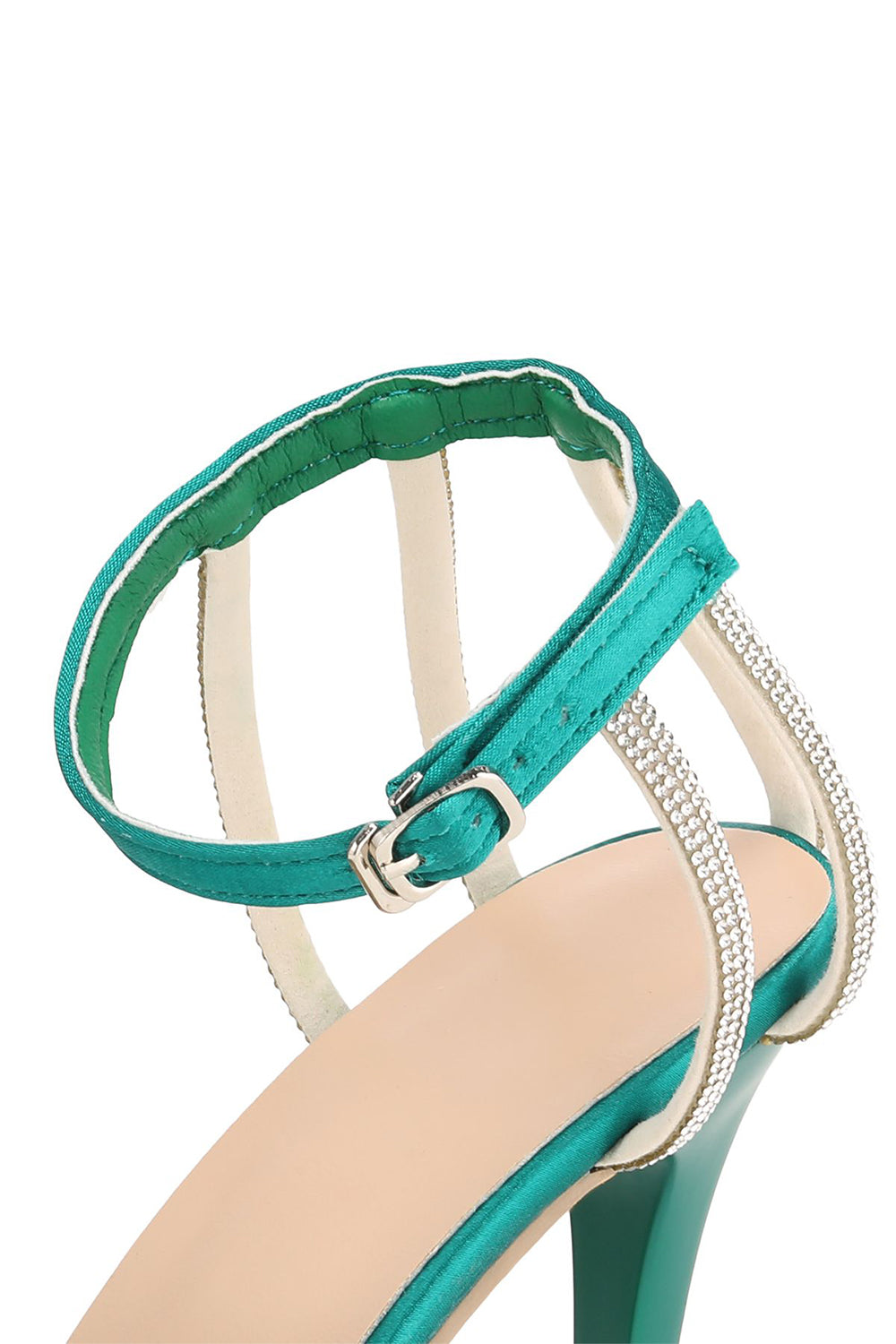 Chaussures à talons hauts à boucle verte Roycebridal