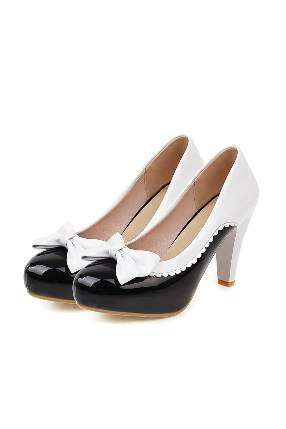 Roycebridal Retro-Schuhe mit Schleife und hohen Absätzen