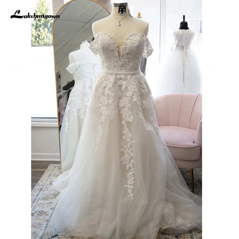 Roycebridal Vinatge Off Schulter Spitze Floral Hochzeit Kleid für Braut Hochzeit Kleid Nach Maß Frauen hochzeitskleid