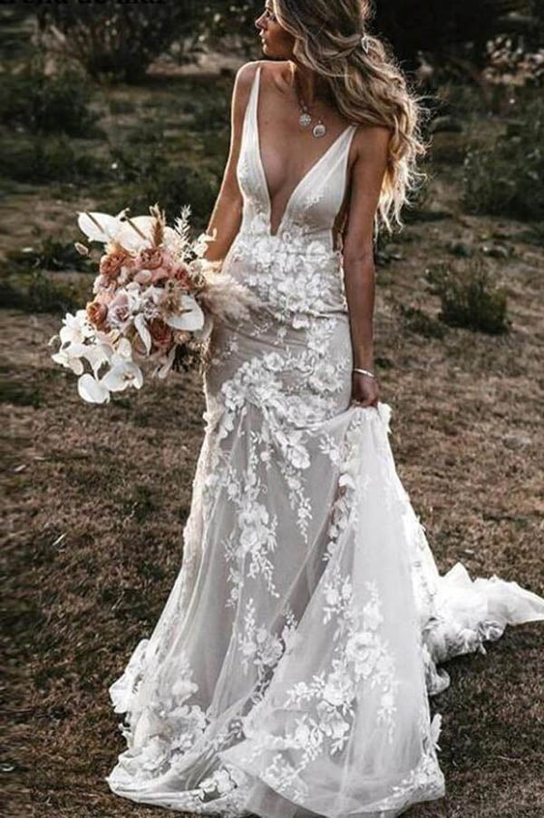Long Sleeve Wedding Classy Wedding Dresses For Older Brides Roycebridal Tulle Lace Mermaid V Neck Wedding Dresses, Beach Wedding D ROYCEBRIDAL OFFICIAL STORE Long Sleeve Wedding Classy Wedding Dresses For Older Brides Roycebridal Tulle Lace Mermaid V Neck Wedding Dresses, Beach Wedding D ROYCEBRIDAL OFFICIAL STORE