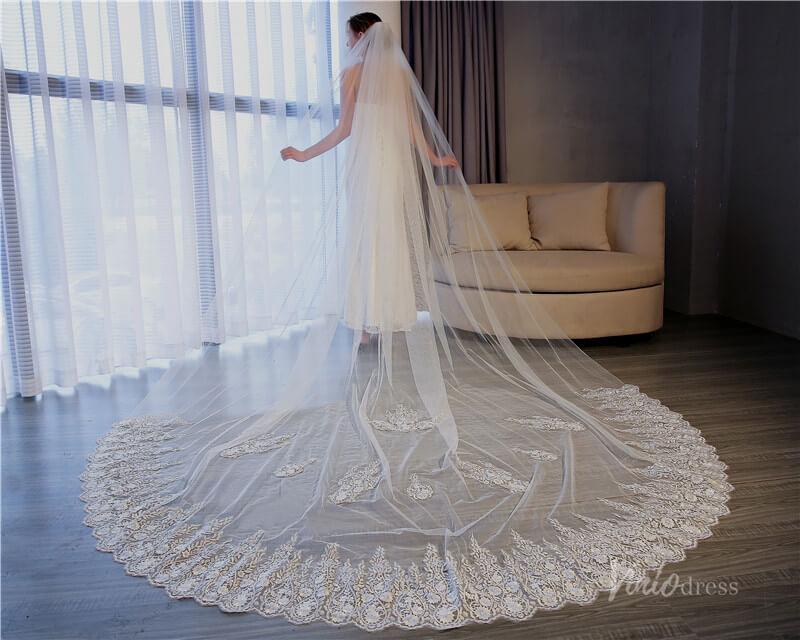 Vinatage Lace Cathedral Veil Viniodress TS17155-Veils-Viniodress-Ivory-Viniodress