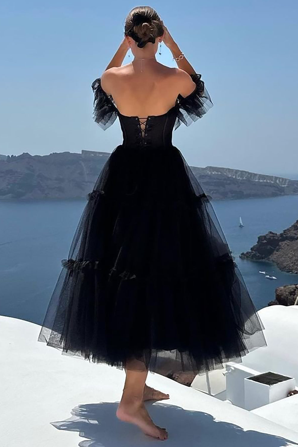 Roycebridal Katalina |A-Line Corset Ruffled Tulle Prom Dress