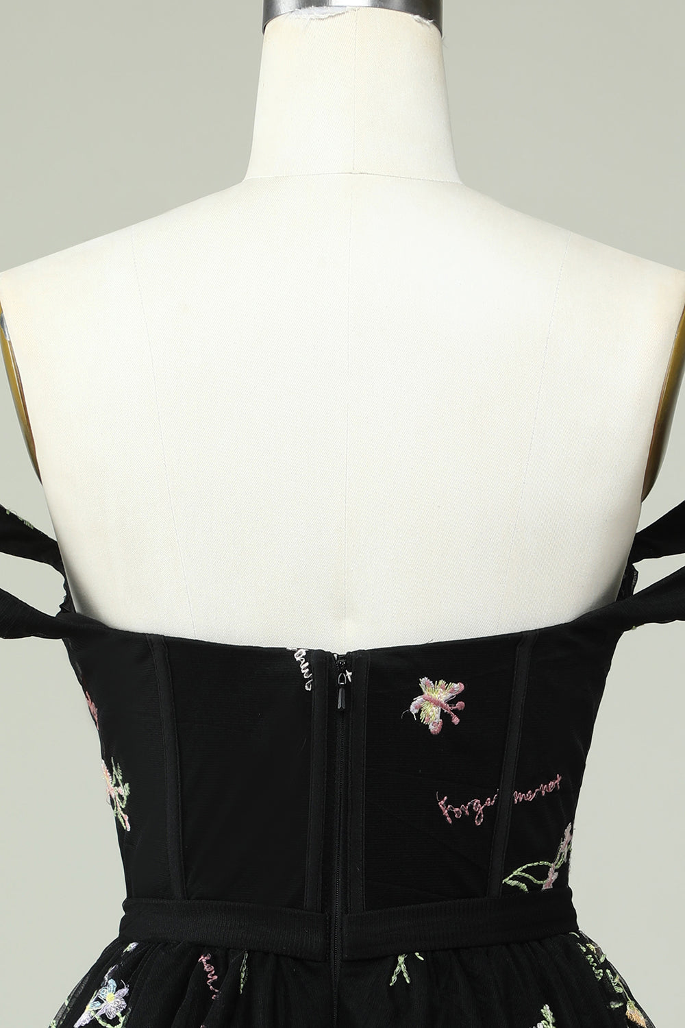 Cute A Line Sweetheart Black Short Homecoming Dress with Embroidery