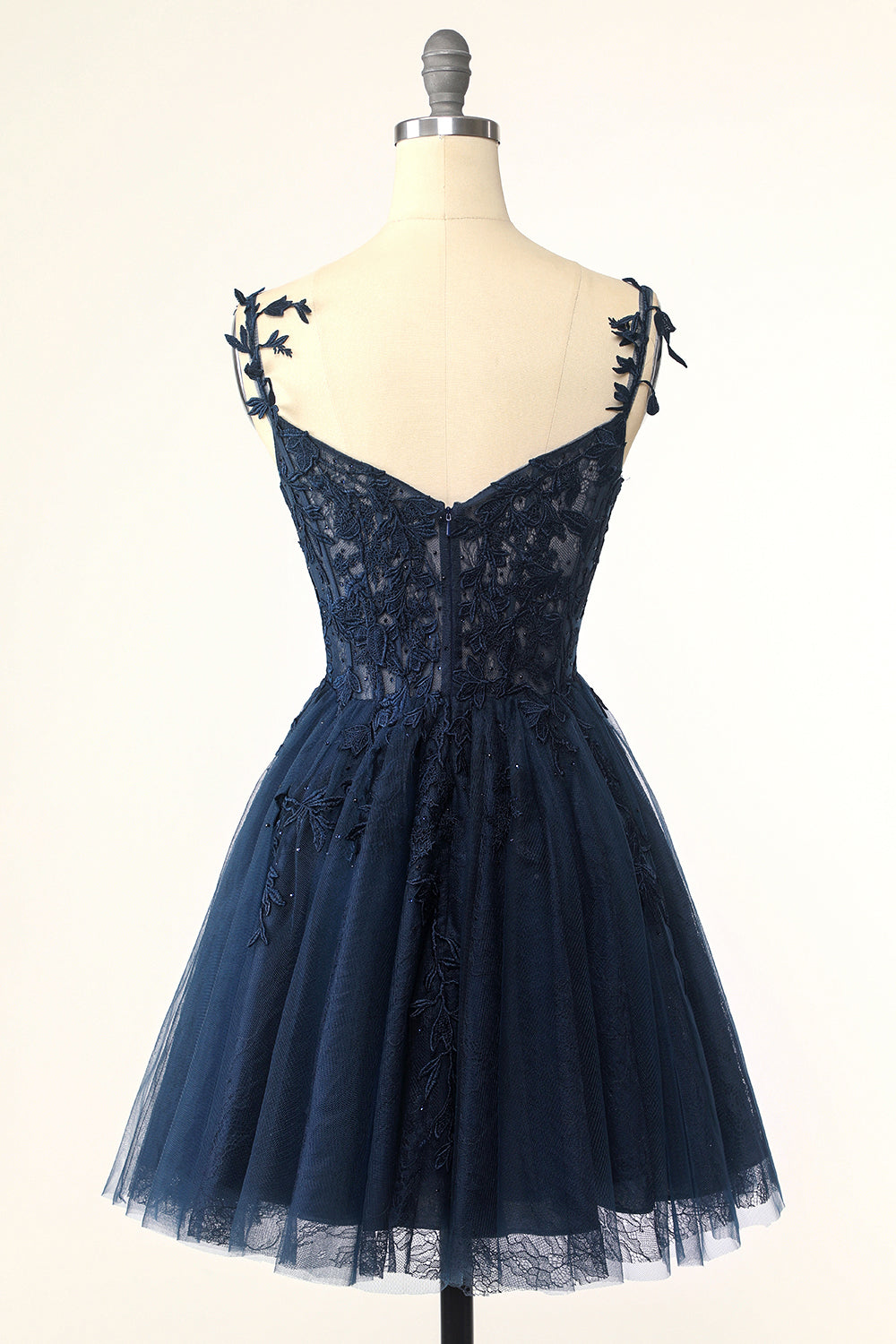 Stylish A Line Spaghetti Straps Mint Short Homecoming Dress with Appliques