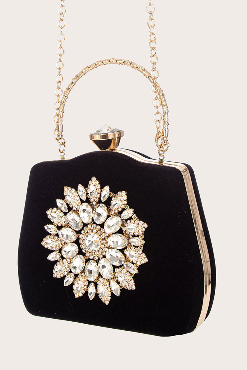 Roycebridal – Schwarze Handtasche mit Perlenbesatz