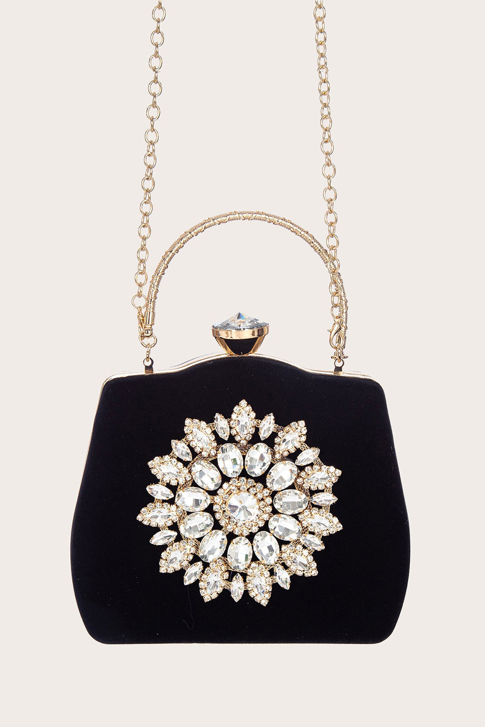 Roycebridal – Schwarze Handtasche mit Perlenbesatz