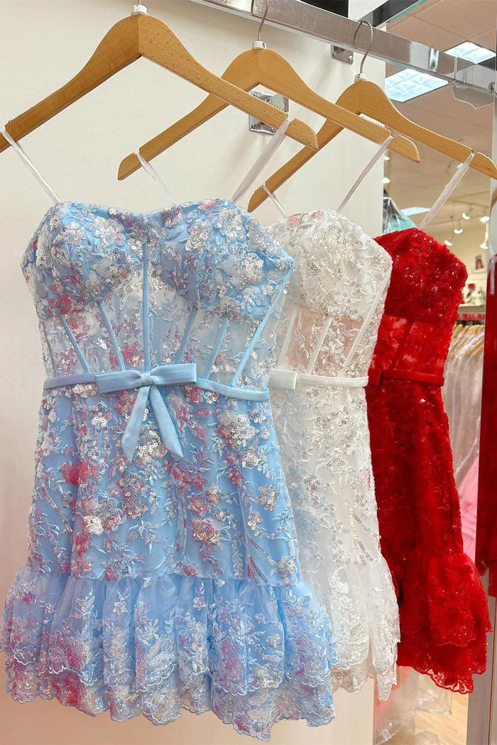 Isolde | Robe de soirée courte à bustier et corset