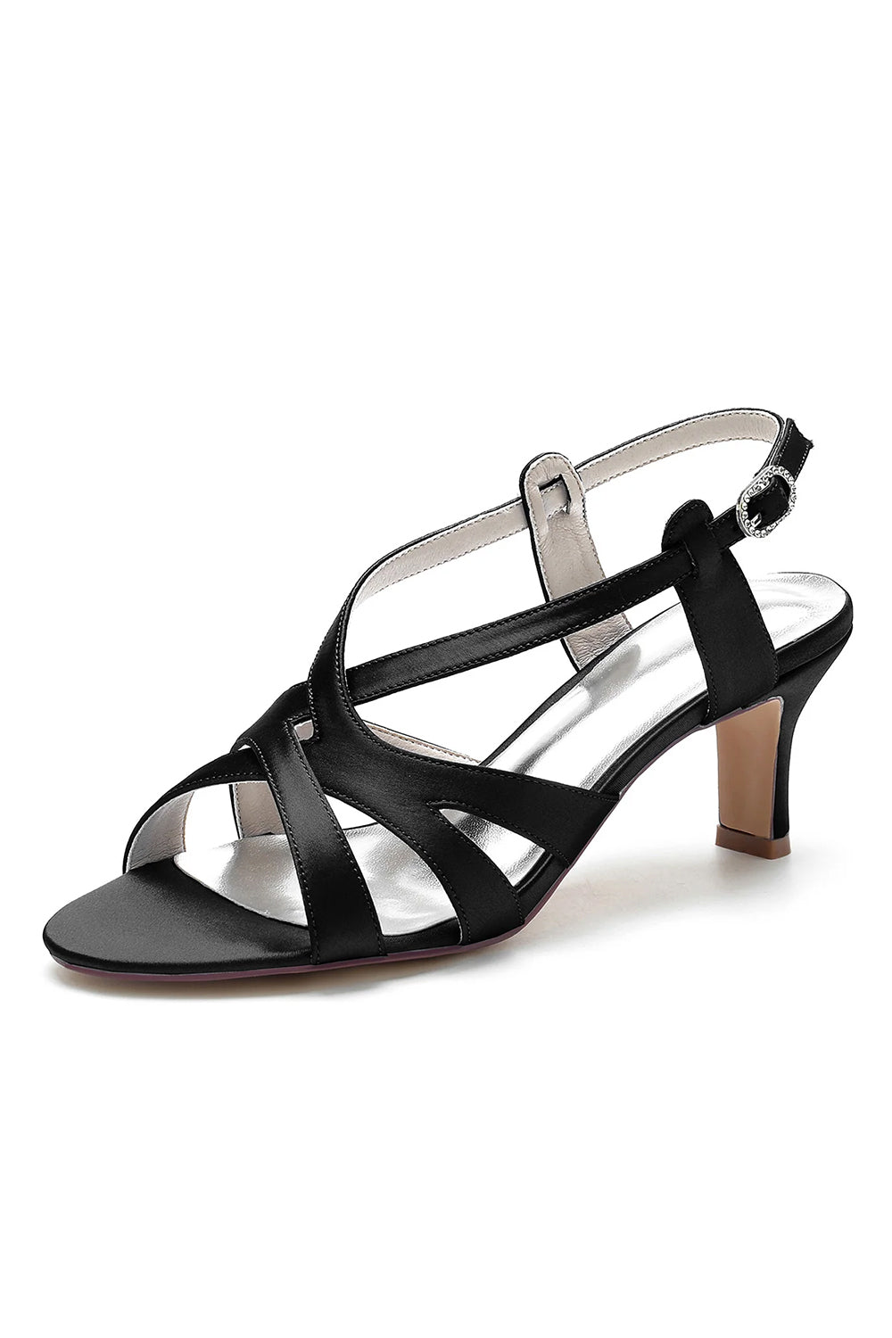 Asymmetrische Riemchenpumps mit Schnalle und einem Riemen