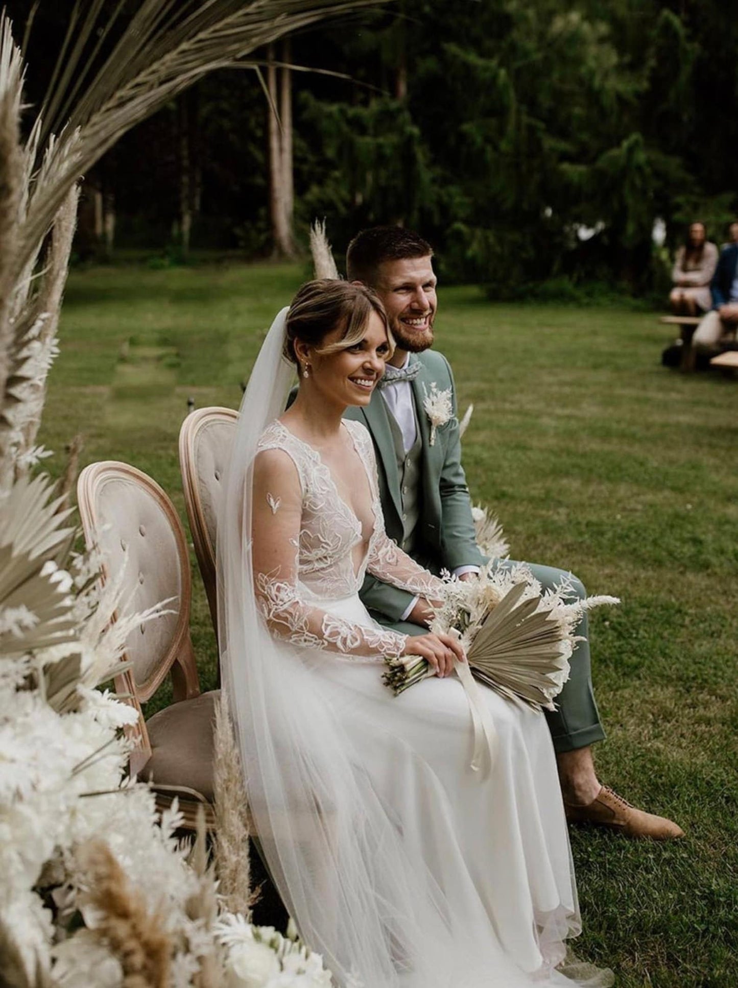 Roycebridal Vintage Brautschleier, einreihig, weicher Illusionstüll, Hochzeitsschleier