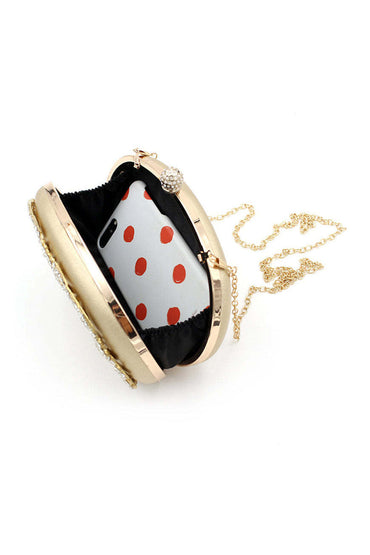 Pochette à perles avec fermeture dorée Roycebridal