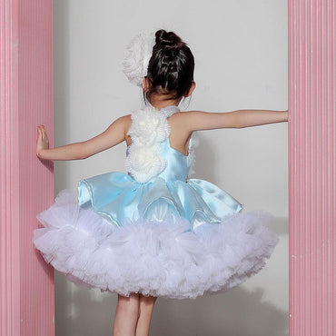 Roycebridal Luxus Sky Blue Mädchen Kleid Perlen Baby Kinder Prinzessin Geburtstag Hochzeit Party Kinder Heilige Kommunion Kleid 2025 J027