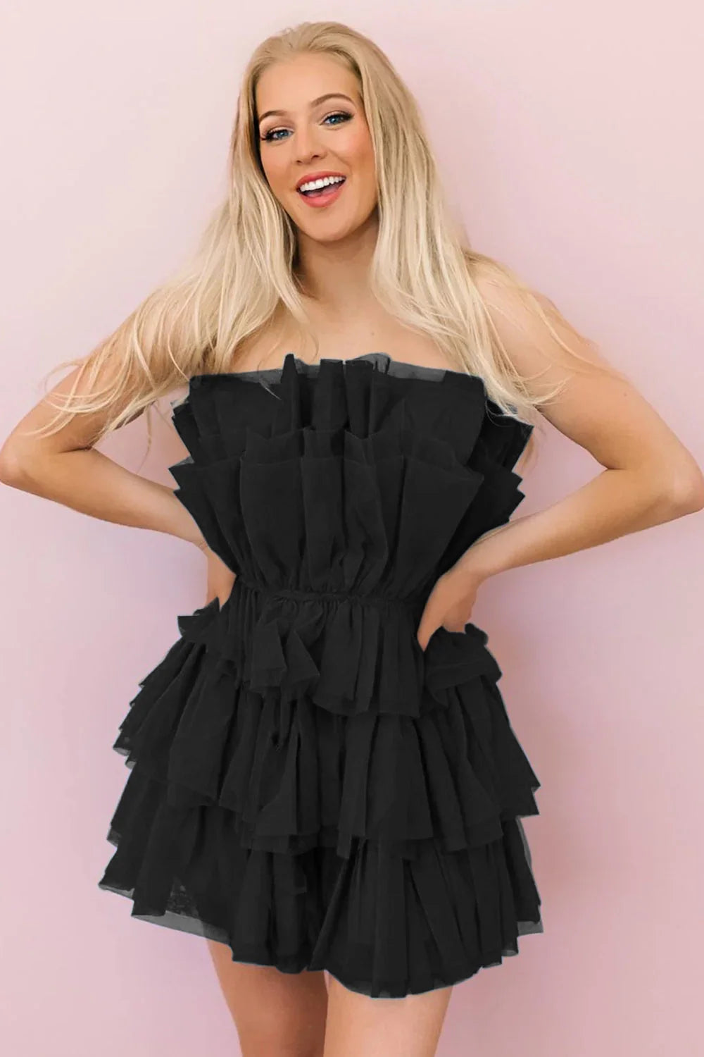 Hailey | Robe de soirée courte bustier coupe trapèze