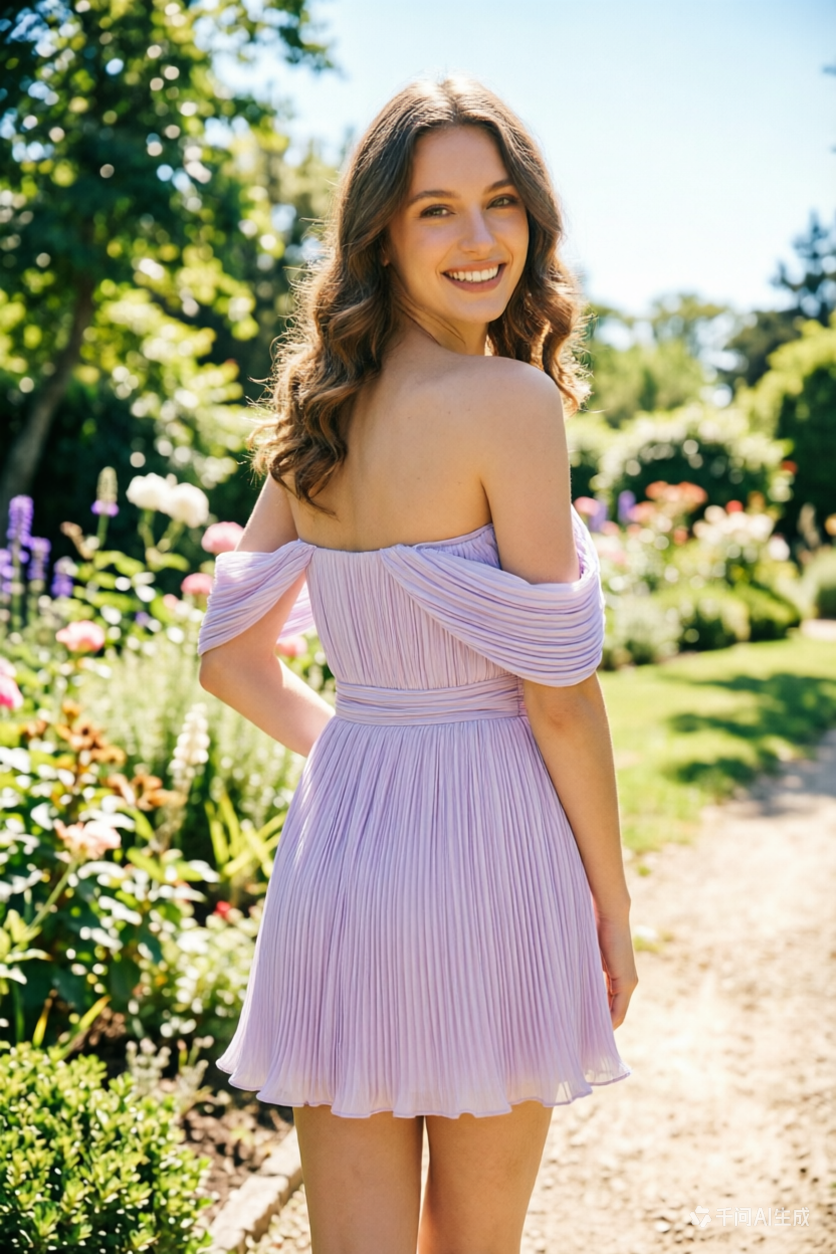 Abito da sera lungo con maniche lunghe in pizzo rosa blush a linea A per ballo romantico giardino