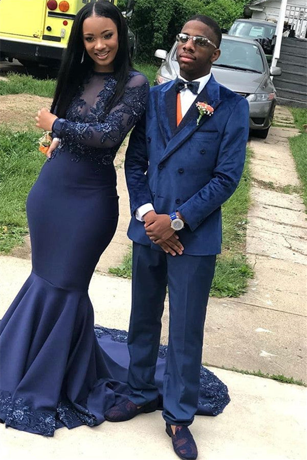 Blue And Yellow Prom Suit Senior Prom Navy Blue Prom Suit Yellow