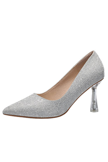 Chaussures de bureau Roycebridal en cuir microfibre, bout fermé, talon aiguille et paillettes scintillantes