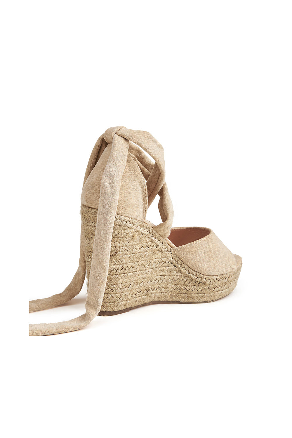 Roycebridal Outdoor Wildleder Peep Toe Keilabsatz Schuhe mit Schnürung