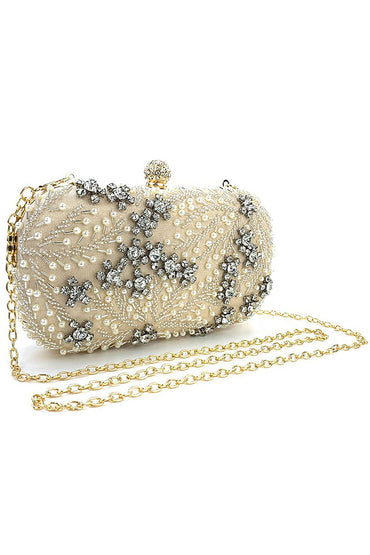 Sac à main carré en perles et strass Roycebridal