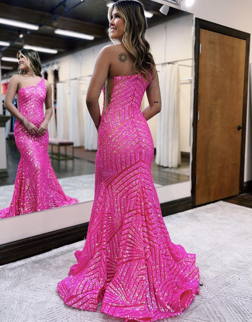 Roycebridal Yaretzi | Meerjungfrauen-Ballkleid mit Pailletten und einer Schulter