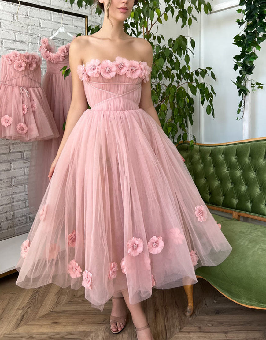 Roycebridal Pandora |Princess Strapless Light Pink Prom Dress with