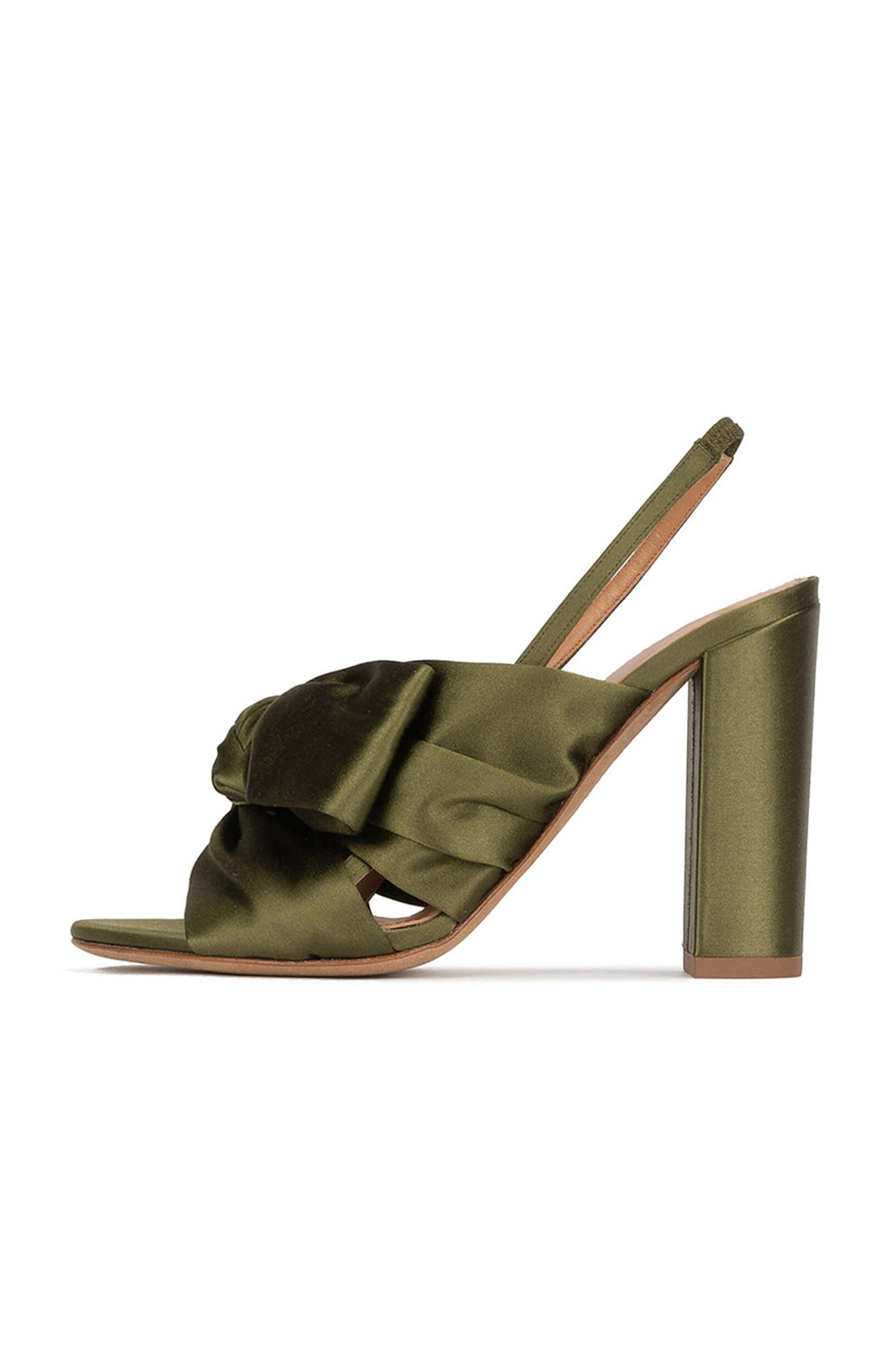 Roycebridal Satin Peep Toe Chunky Heel Outdoor Shoes With Bow-Knot