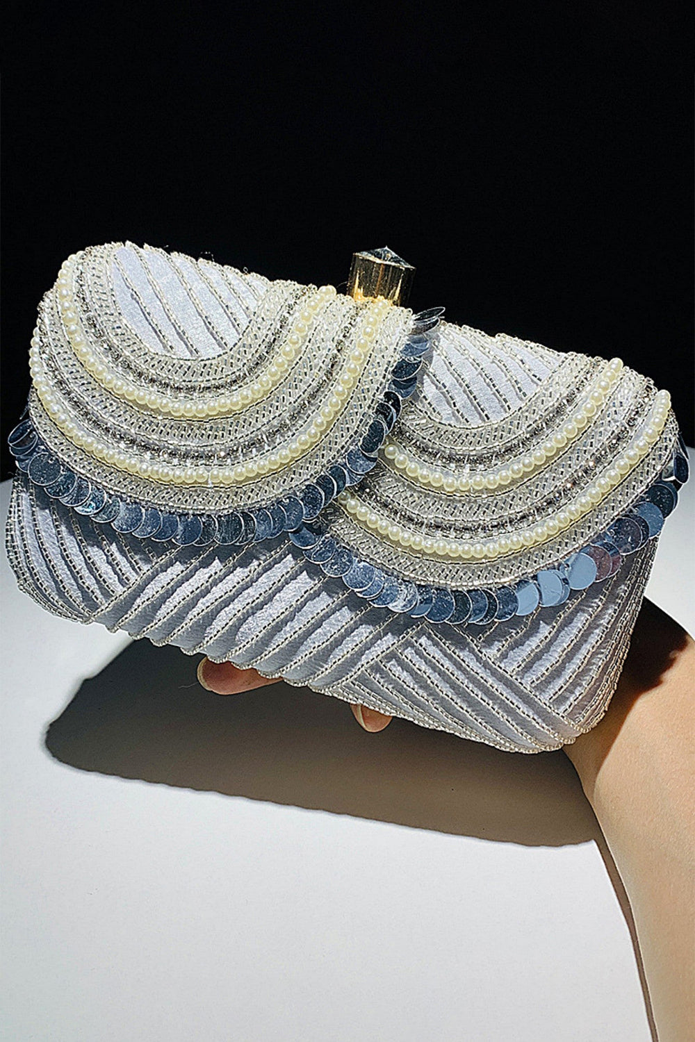 Sac à main carré à paillettes Roycebridal