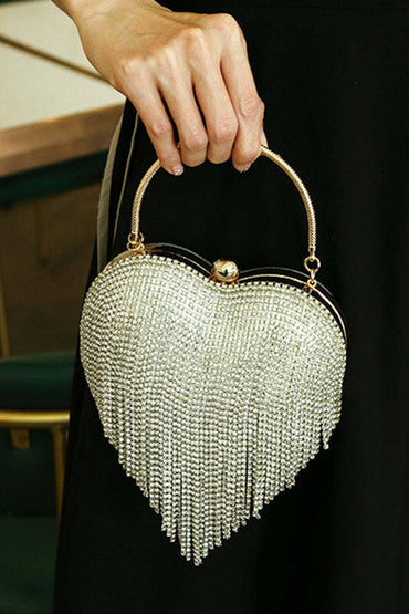 Pochette Roycebridal à poignée argentée et pendentif en forme de cœur