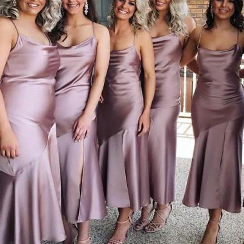 Roycebridal Günstige knielange staubig-lila Brautjungfernkleider online