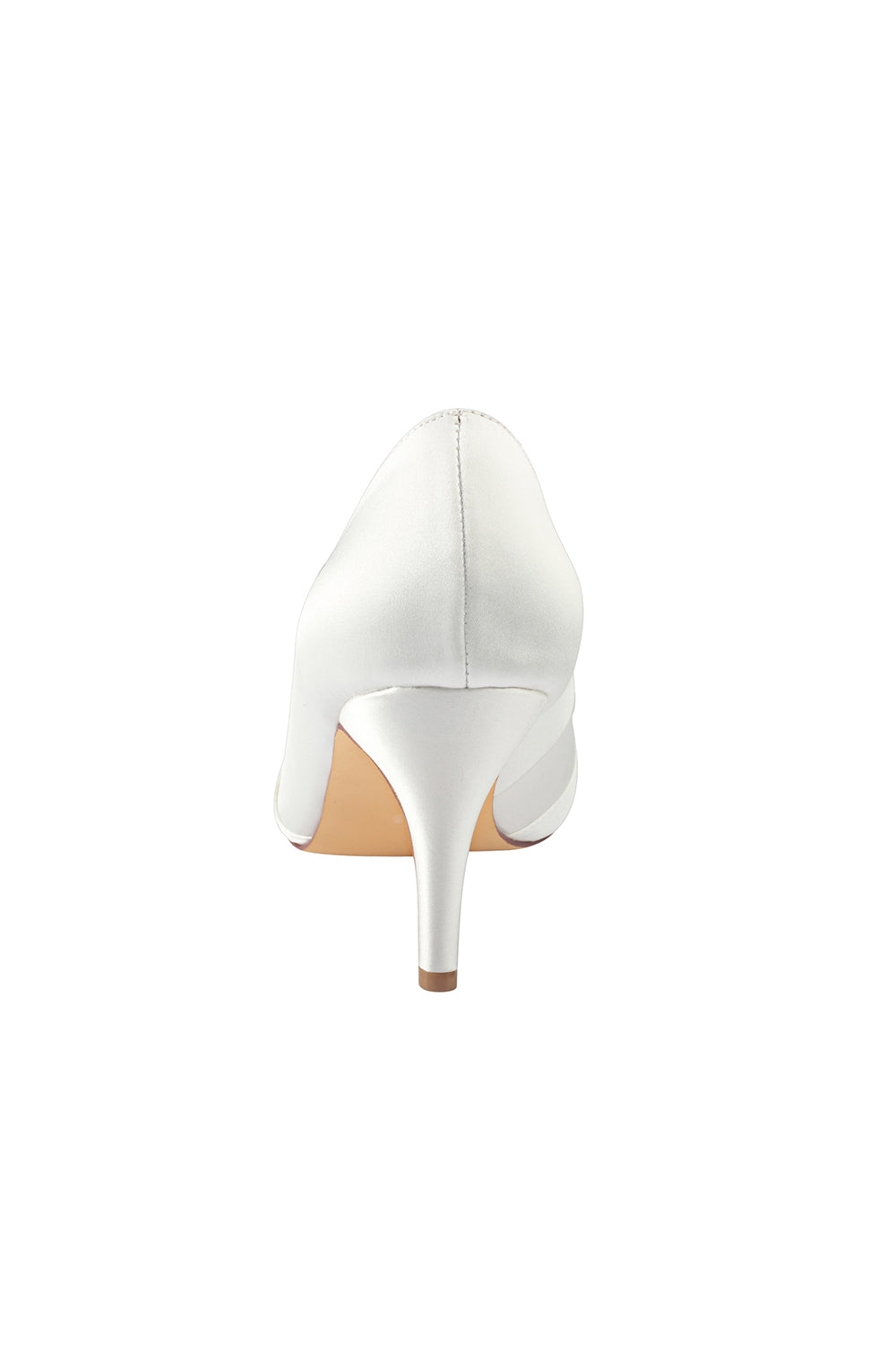 Chaussures de mariage Roycebridal à bout fermé, talon aiguille, satin avec volants en strass