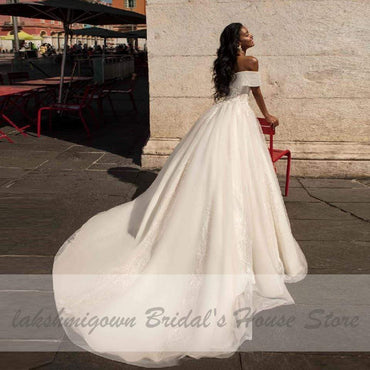 African Bridal Gowns Vintage Lace Corset Wedding Gown - ROYCEBRIDAL OFFICIAL STORE