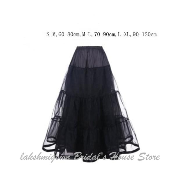 A Line Tulle Underskirt Women Without Hoops 100cm Floor Length - ROYCEBRIDAL OFFICIAL STORE