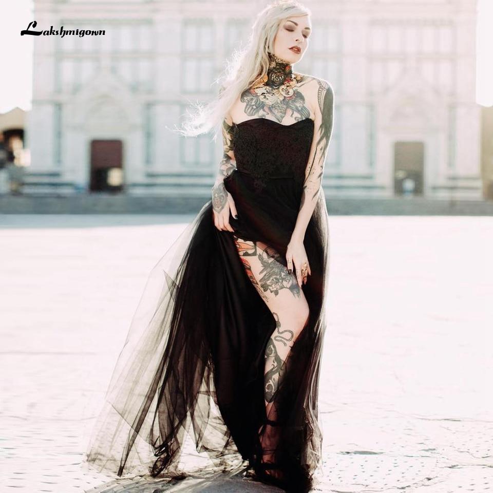 Roycebridal Gothic Black Wedding Dress Women New Sexy