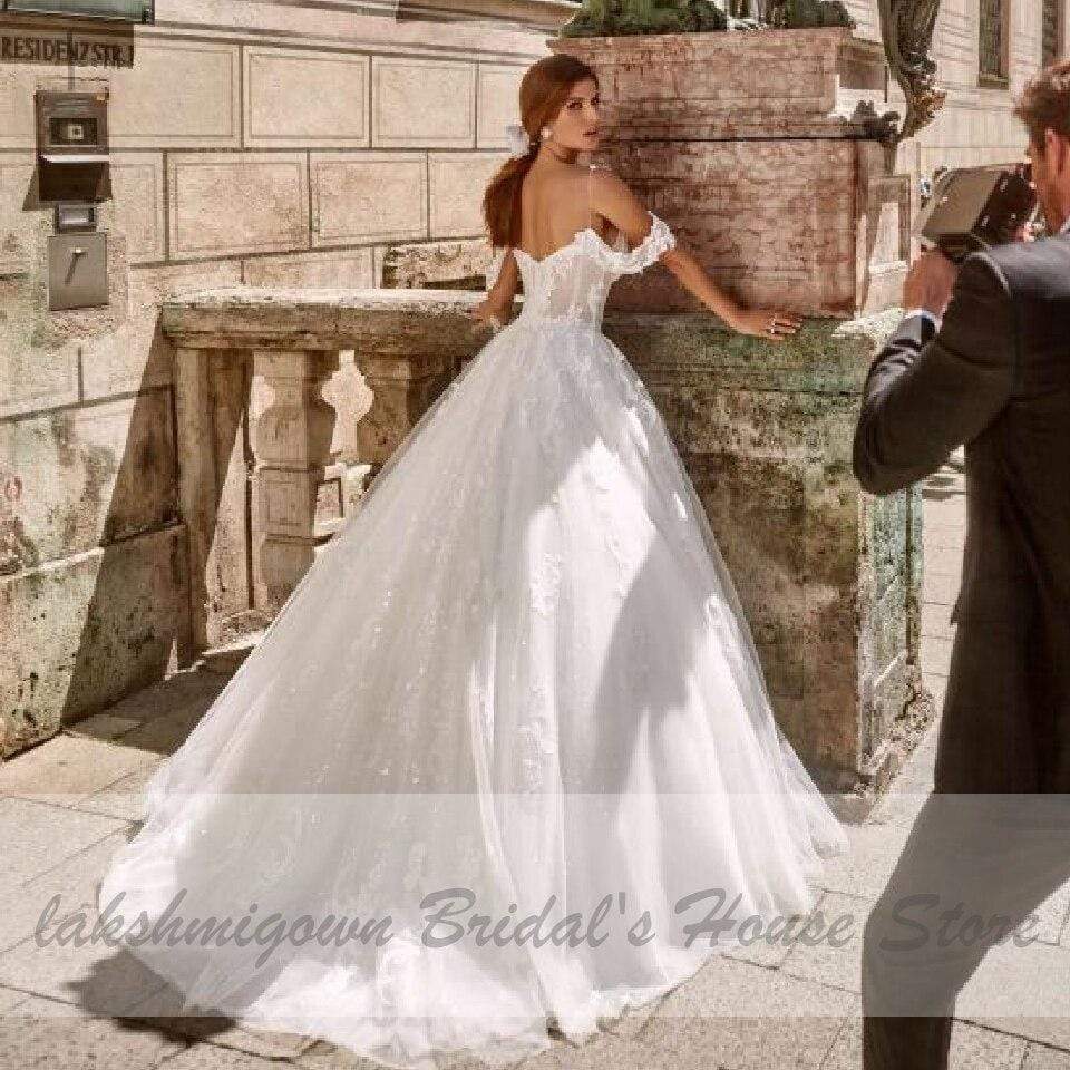 Princess Bridal Gowns Corset Glitter Tulle Ball Gown Wedding Dresses - ROYCEBRIDAL OFFICIAL STORE