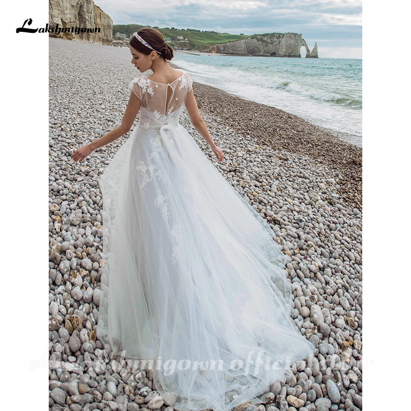 Sexy V-neck Satin Wedding Dresses with Detachable Jacket Wedding Bridal Gowns robe femme 2021 New Design - ROYCEBRIDAL OFFICIAL STORE