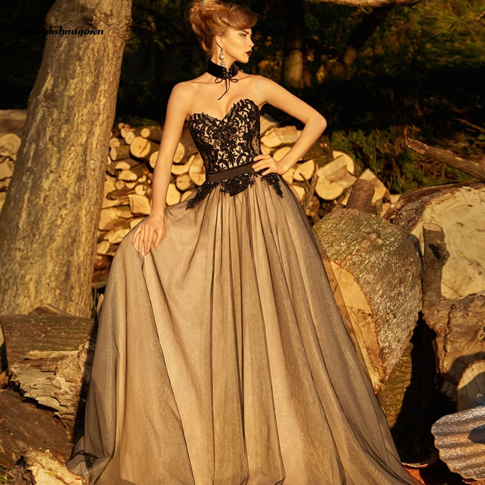 HOT Wedding Dress Beaded Dress Black Wedding Dresses Black