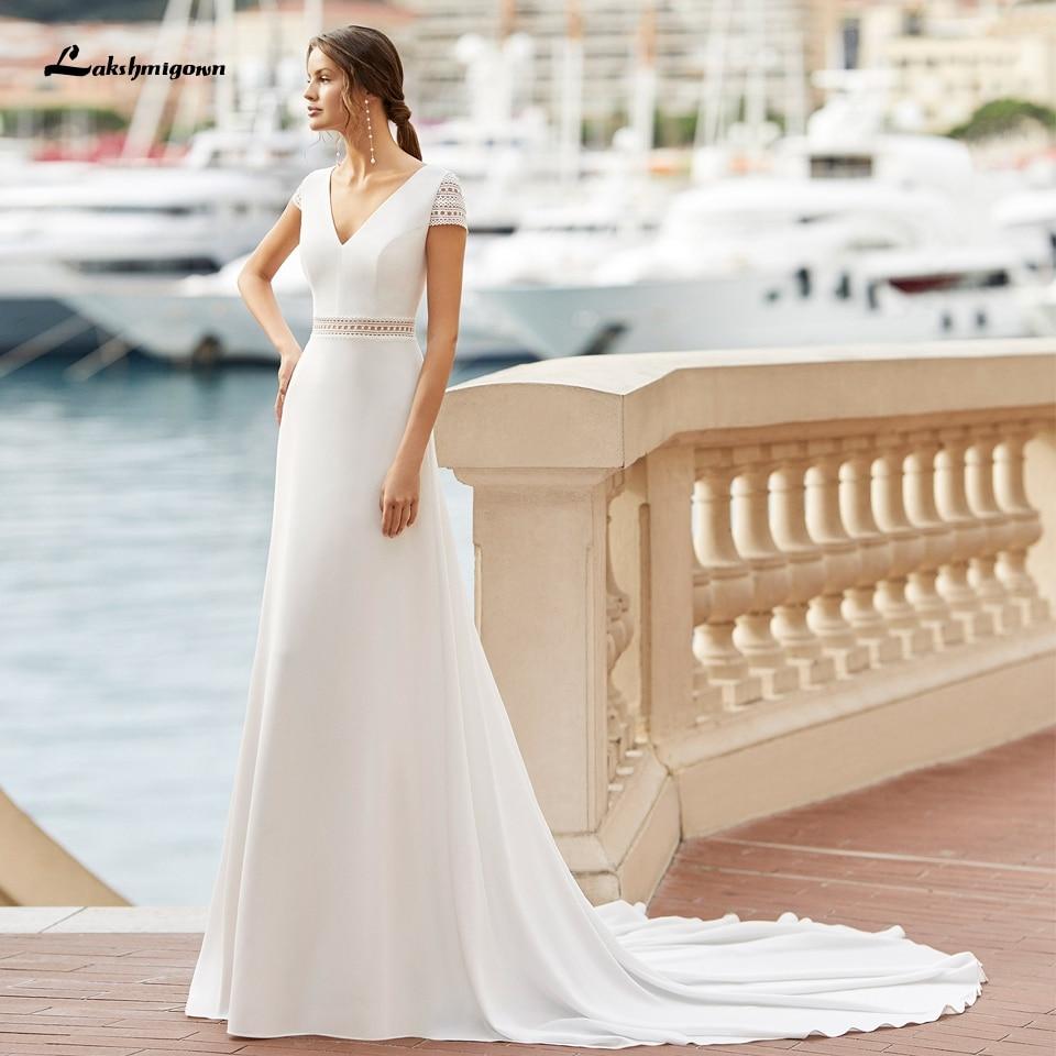 Satin Mermaid Wedding Dress 2021 Sexy Bridal Backless - ROYCEBRIDAL OFFICIAL STORE