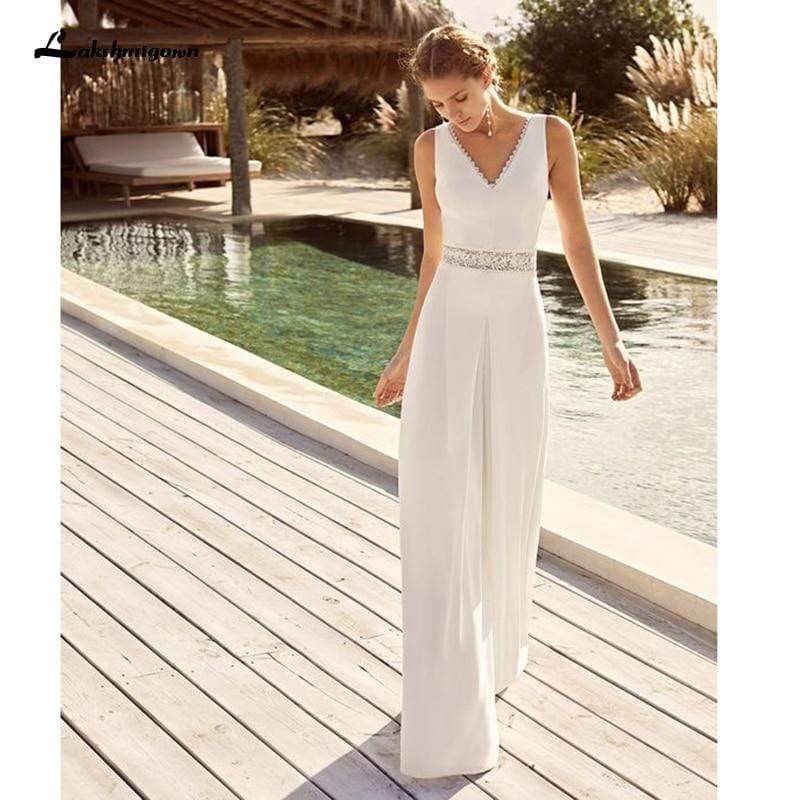 Roycebridal Simple Women Jumpsuits Wedding Dresses – ROYCEBRIDAL