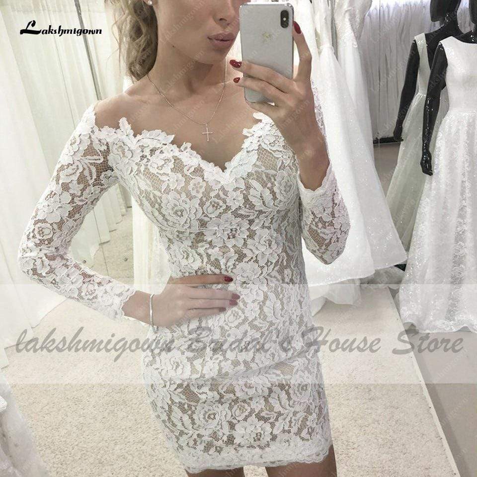 Vintage 2 Pieces Wedding Dress Lace Bodice Backless - ROYCEBRIDAL OFFICIAL STORE