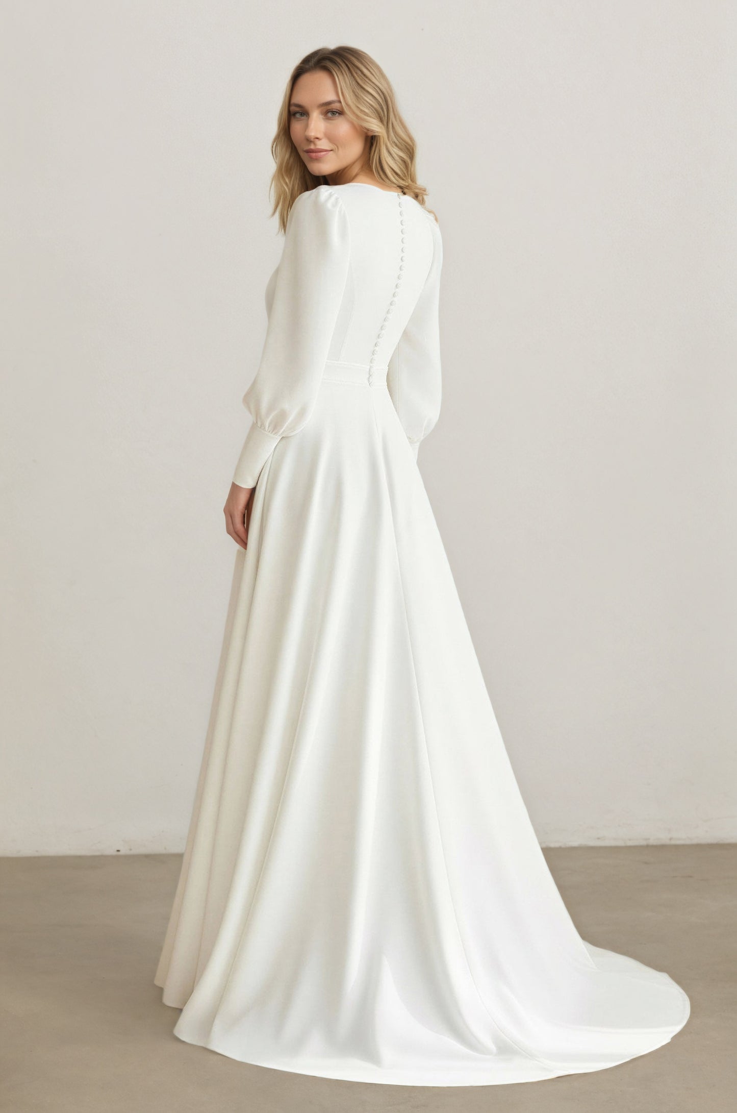 Vestido de novia mono de satén boho escote corazón fuera del hombro personalizado