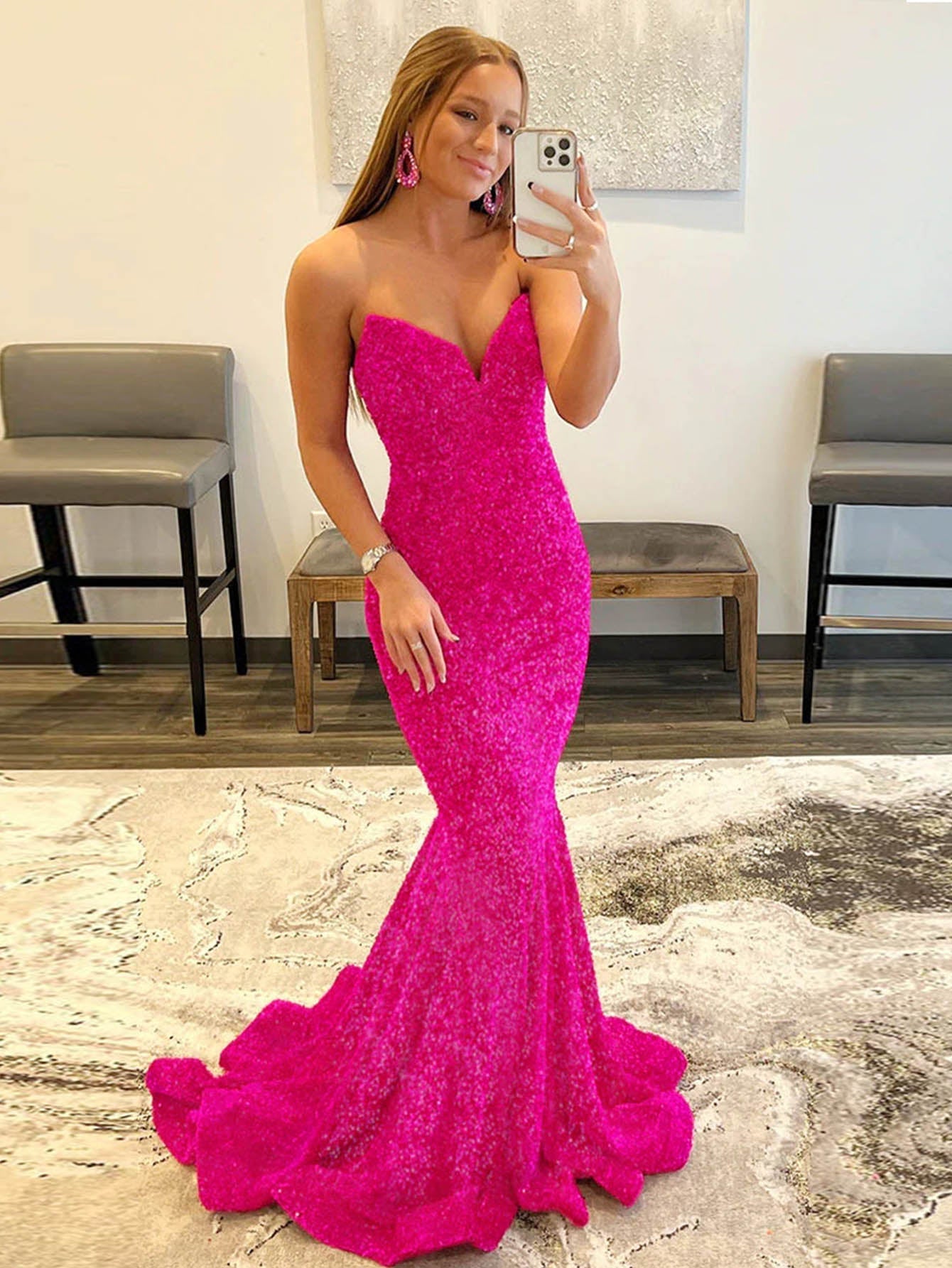 Roycebridal LAURYN |MERMAID SWEETHEART NECK SEQUINS PROM DRESS