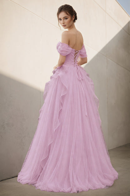 Green Tulle Lace Long Prom Dresses Customized
