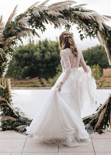 Vestido de novia mono de satén boho escote corazón fuera del hombro personalizado